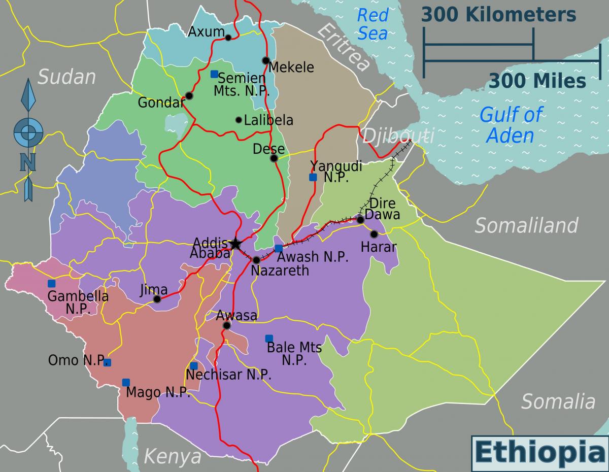 Etiopía ubicación en el mapa