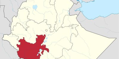 Mapa del sur de Etiopía