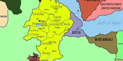 Mapa del imperio de Etiopía