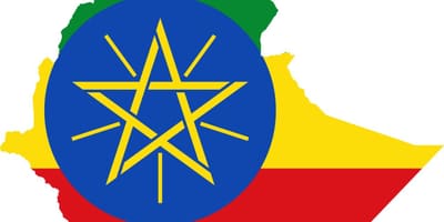 Mapa de la bandera de Etiopía