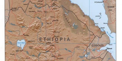 Mapa del norte de Etiopía